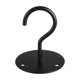 thumbnail image 5 of Gancho de hierro forjado Gancho de techo Gancho para cesta de flores para balcón Gancho de pared Percha de ropa Negro Blanco, 5 of 6