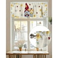 thumbnail image 6 of Farm Gnome Daisy Floral Valances for Windows,Kitchen Valance Rod Pocket Short Curtain,Yellow Beige Valance Curtain Window Valances for Bedroom Living Room 42x12in, 6 of 9