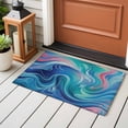thumbnail image 5 of Blue Pink Ombre 2'x3' Washable Rug, Modern Abstract Art Non-Slip Soft Doormat Area Rugs for Entrance Bathroom Bedsides, StainResistant Carpet for Kitchen Bedroom, Entryway Floor Mat, 5 of 9