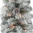 thumbnail image 4 of Holiday Time Set de 2arbres de Noël avec pommes de pin, 60lumières, 4 of 5
