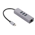 thumbnail image 1 of Visland Expansion Quai Transmission de Données à Grande Vitesse 1000Mbps 3 Ports USB3.0 Type-C à Rj45 Lan Réseau Carte Accessoires Informatiques, 1 of 8