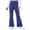 Navy, variant on WQNVRNR Girls Flared Pants Elastic High Waist Ruffle Hem Slimming Casual Kids Long Pants Pink 8 Years