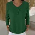 thumbnail image 2 of Breezora Chandail en Tricot pour Femmes avec Col Rond Manches Longues Ajusté Confortable Décontracté pour Style Moderne Taille g Vert, 2 of 4