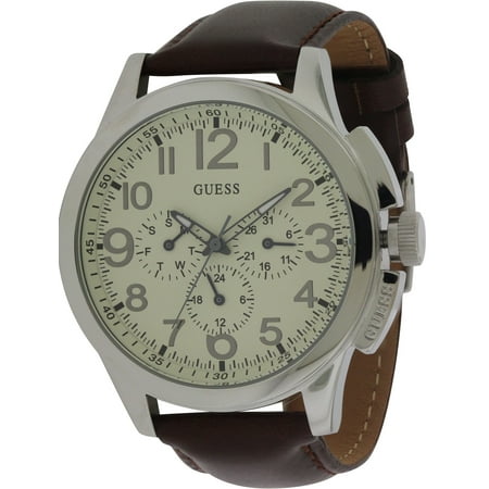 Guess Leather Mens Watch W10562G1