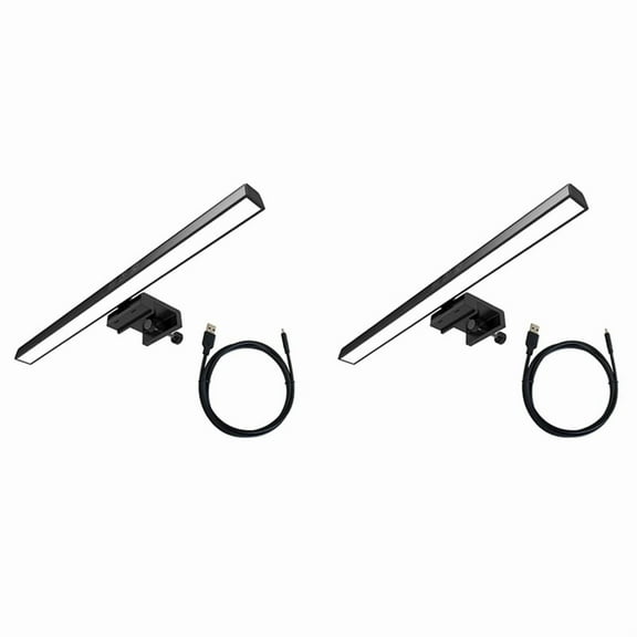 2X Monitor Light Bar, LED Desk Lamp Dimmable Computer Lamp Eye-Caring Lamp USB Reading Light Backlight Screen Light Bar