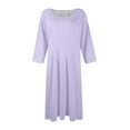 thumbnail image 5 of FrzhBrz Women's Midi Dresses 3/4 Sleeve Casual A-Line Crewneck Flare 2024 Fall Trendy Fit Dress, 5 of 5