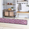thumbnail image 4 of Dreamtimes Christmas Santa Girl Hallway Runner Rug 2'x6' Kitchen Rug with Rubber Backing Snowflake Purple Cute Non Slip Entryway Rug Runner Washable Soft Area Rug for Hallway Bedroom Kitchen Decor, 4 of 6