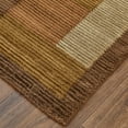 thumbnail image 2 of Feizy Keystone Transitional Color Block, Green/Brown/Orange, 4' x 6' Accent Rug Sheen Handmade Fade Resistant Mid-Century Modern Patchwork Floor Rug for Living room Bedroom, 2 of 8