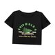 thumbnail image 3 of Camiseta corta holgada para mujer, disfraz de verano, camiseta recortada para vacaciones deportivas de oficina SG, 3 of 7