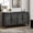 Antique Black, variant on Atumcto 60" Rustic 4-Door Sideboard, Buffet Cabinet with Carved Lattice Doors & Adjustable Storage, Antique Brown for Small Spaces
