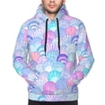 thumbnail image 2 of Bingfone Watercolor Sea Shells 1 Men's Drawstring Hoodie Long Sleeve Pocket Sweatshirts-X-Large, 2 of 6