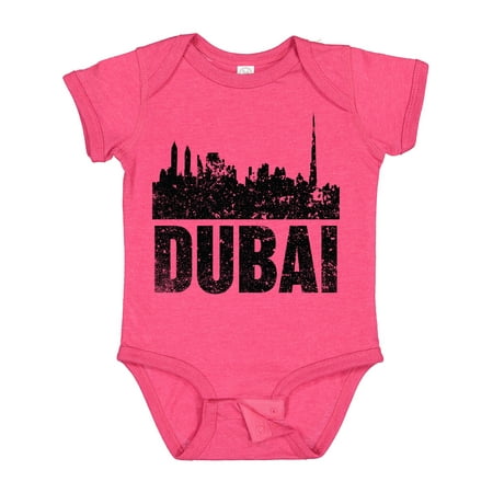 

Inktastic Dubai City Skyline with Grunge Gift Baby Boy or Baby Girl Bodysuit