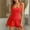 Red, variant on Women's 2 Piece Lounge Sets Short Sleeve T-Shirt and Drawstring Shorts Casual Pajamas Vacation Outfits