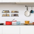 thumbnail image 3 of Juego de 2 especieros - Especiero de cocina sin taladro - Especiero de metal para paredes y armarios de cocina Organizar tarros de especias - Negro, 29,2 x 6,5 x 6,5 cm ACTIVE Biensenido a ACTIVE, 3 of 5