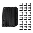 thumbnail image 3 of 12 PCS Straight Brackets Stainless Steel Brace Flat Metal Brackets Mending Repair Plate with Screws for Wood, 3 of 8