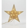 thumbnail image 1 of Holiday Time Gold Star Tree Topper with Clear Incandescent Lights, 9", 1 of 3