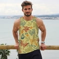 thumbnail image 6 of Pofeuu Floral with Butterflies Print Men's Workout Tank Tops Sleeveless Muscle Gym Shirt Quick Dry-XX-Large, 6 of 7