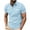 Light Blue, variant on hoksml Mens Polo Shirts Short Sleeve Leisure Solid Color Collared Golf T-shirt Versatile Pocket Button Lapel Colour Blocking Top Elastic Cuffs 2025 on Clearance