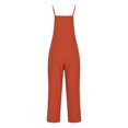 thumbnail image 4 of Akafmk Plus Size Jumpsuits for Women Summer,Casual Rompers for Women,Fashion Solid V Neck Sleeveless Belted High Waist Long Pants Rompers Loose Fitting Overalls, 4 of 5