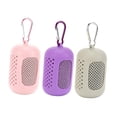 thumbnail image 1 of 3 toallas deportivas refrescantes con estuche, portátiles, de secado rápido, para correr, entrenar, gimnasio, hielo Gris Rosa Violeta, 1 of 9