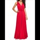 thumbnail image 3 of Vestido Maxi Sin Mangas, de Cintura Alta, Color Liso, con Tirantes Cruzados en la Espalda y Múltiples Usos para Mujer. Rojo XL, 3 of 8