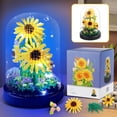 thumbnail image 1 of Set de Construcción de Girasol ZQJKLE con 545 Piezas, Luz LED y Cubierta, 1 of 6