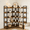Brown-L Shape, variant on Atilioo 5 Tier Corner Bookshelf, 65 inch L Shaped Bookcase with 10 Open Tall Display Shelves & Hooks, Wood Book Shelf Storage for Living Room Home Office, Brown