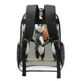 thumbnail image 2 of Susaid Cartoon Pandas Basketball Print Clear Backpack See Through Transparent Plastic Clear Bookbags for School, College, Stadium,Work, 2 of 7
