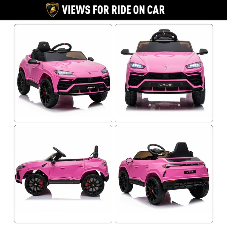 BTMWAY Big Wheels for Boys Lamborghini 12V Battery Ride on Car with Remote Control Electric Ride On Truck Toys for Kids Girls Fashion Big Cars Ride