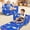Blue Dinosaur, variant on Beavtaens Toddler Sofa, 2-in-1 Flip Open Toddler Couch, with Side Pocket, for Ages 18 Months+