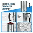 thumbnail image 2 of Charcoal Chimney Starter 12" H, Rapid Grill Starter Set with Gloves & Blower, 2 of 7