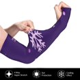 thumbnail image 2 of Fotbe Crystal Purple Snowflake Mangas para Brazos con Protección Solar UV- Cubrebrazos para Tatuajes – Mangas Deportivas Refrigerantes UPF 50 para Hombre y Mujer, 2 of 7