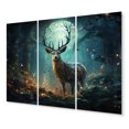 thumbnail image 2 of Designart "Deer captivate Forest II" Animals Metal Wall Decor Set, 2 of 5