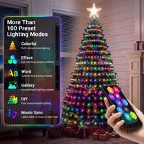 Smart Animated Christmas Tree Lights, 400 LED 6.9ft, Addressable RGB ...