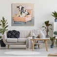 thumbnail image 2 of Stupell Industries Sweet Baby Calf on a Pink Couch Neutral Color Painting Animals & Insects Painting Gallery Wrapped Canvas Art Print Wall Art, 36 x 36, 2 of 6