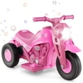 thumbnail image 1 of Costway 6V Kids Bubble Car Electric Ride on Motorcycle with Music Button & LED Headlight Pink, 1 of 9