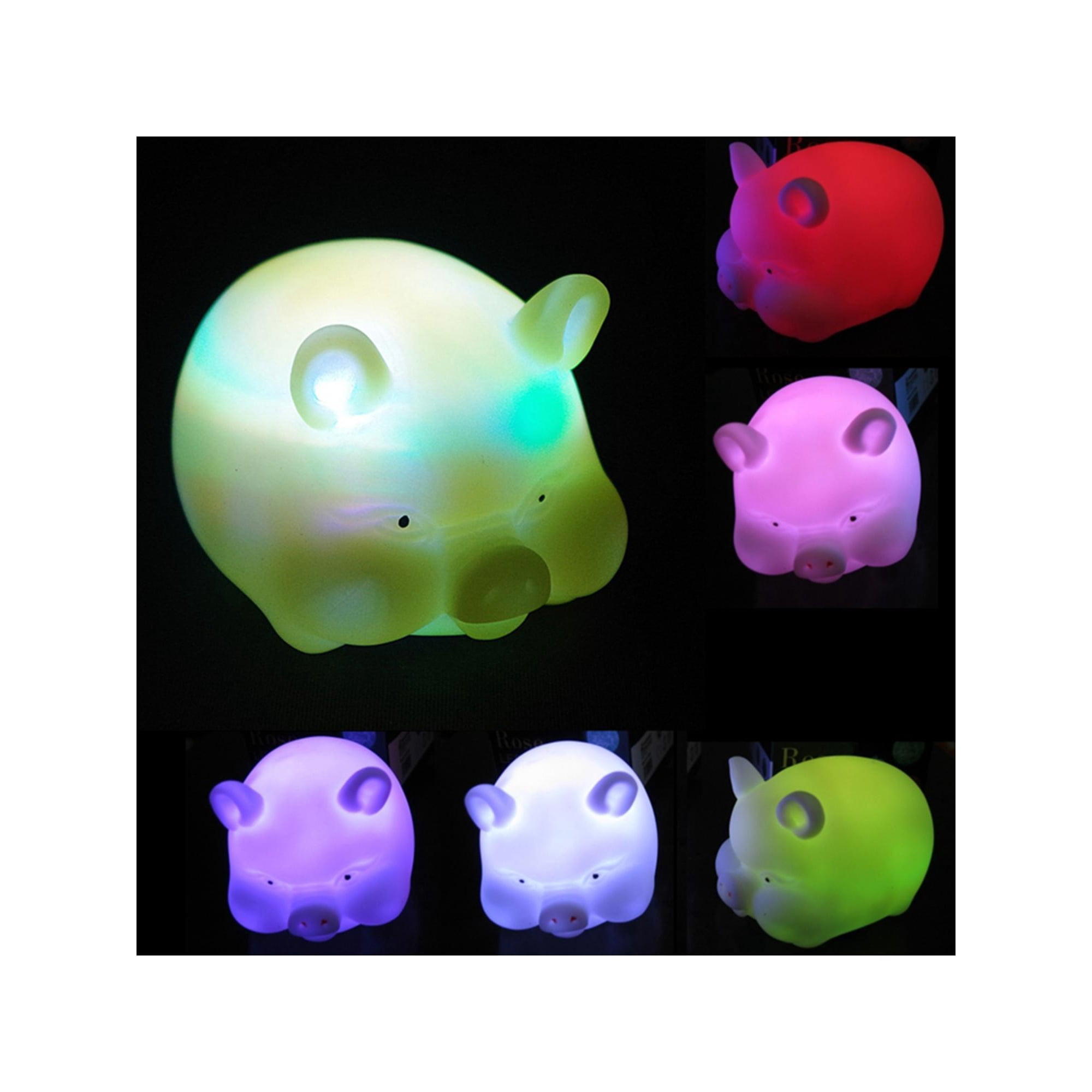 Colorful Cute Led Night Lamp Pig Shaped Night Light Kids