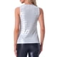 thumbnail image 3 of INSPIRAR CHIC Top de Mujer Sin Mangas Cuello Redondo Metálico Brillante Fiesta Nudo Torcido Cami Tops L Blanco Plateado, 3 of 6