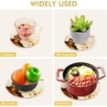thumbnail image 5 of GZHJMY 2PCS Happy Thanksgiving with Cartoon Turkey and Autumn Leaves Trivets Pot Holders Set and Placemats Set, Table Mats for Cooking and Baking, Cotton Braided Hot Pads, 7.09"+9.45", 5 of 7