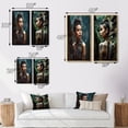 thumbnail image 4 of Designart "Indigenous Chinese Tribal Woman III" Asian Woman Framed Wall Art Set Of 2 - Glam Blue Framed Canvas Set For Living Room Decor, 4 of 6