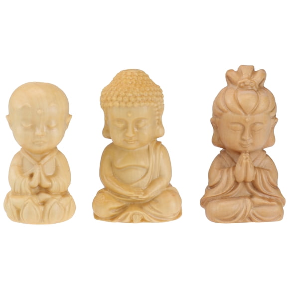 EeaseMX piezas de microdecoración de macetas talladas a mano, figuras de Buda, adorno en miniatura