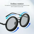 thumbnail image 4 of BIBABLYKE Retro Steampunk Round Polarized Sunglasses with UV400 Protection Adjustable Dimming Glasses for Men & Women Unisex, 4 of 8