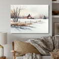 thumbnail image 2 of Designart Cold Winter View On The Country V Canvas Wall Art, 2 of 5