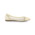 thumbnail image 3 of BLISSFUL STEP Women's Pointed Toe Slip On Mesh Flat Shoes Beige 9.5, 3 of 8