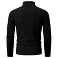 thumbnail image 2 of Gibobby Suéter cuello de tortuga hombre Suéteres de cuello alto para hombre, ajuste delgado, base sólida, suéter delgado(Negro,G), 2 of 3