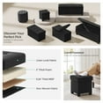 thumbnail image 4 of LEDREM 15" Cube Storage Ottoman with Feet, Footstool with 10-Gallon Storage, Ottoman with Storage Holdss up to 660 lb, Ink Black, 4 of 7