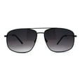 thumbnail image 2 of Mens Classic Narrow Rectangle Airforce Officer Style Bifocal Lens Sunglasses Gunmetal Smoke +1.5, 2 of 4
