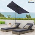 thumbnail image 4 of Clihome  10' x 6'5 Aluminum Rectangular Market Umbrella Navy Blue, 4 of 5