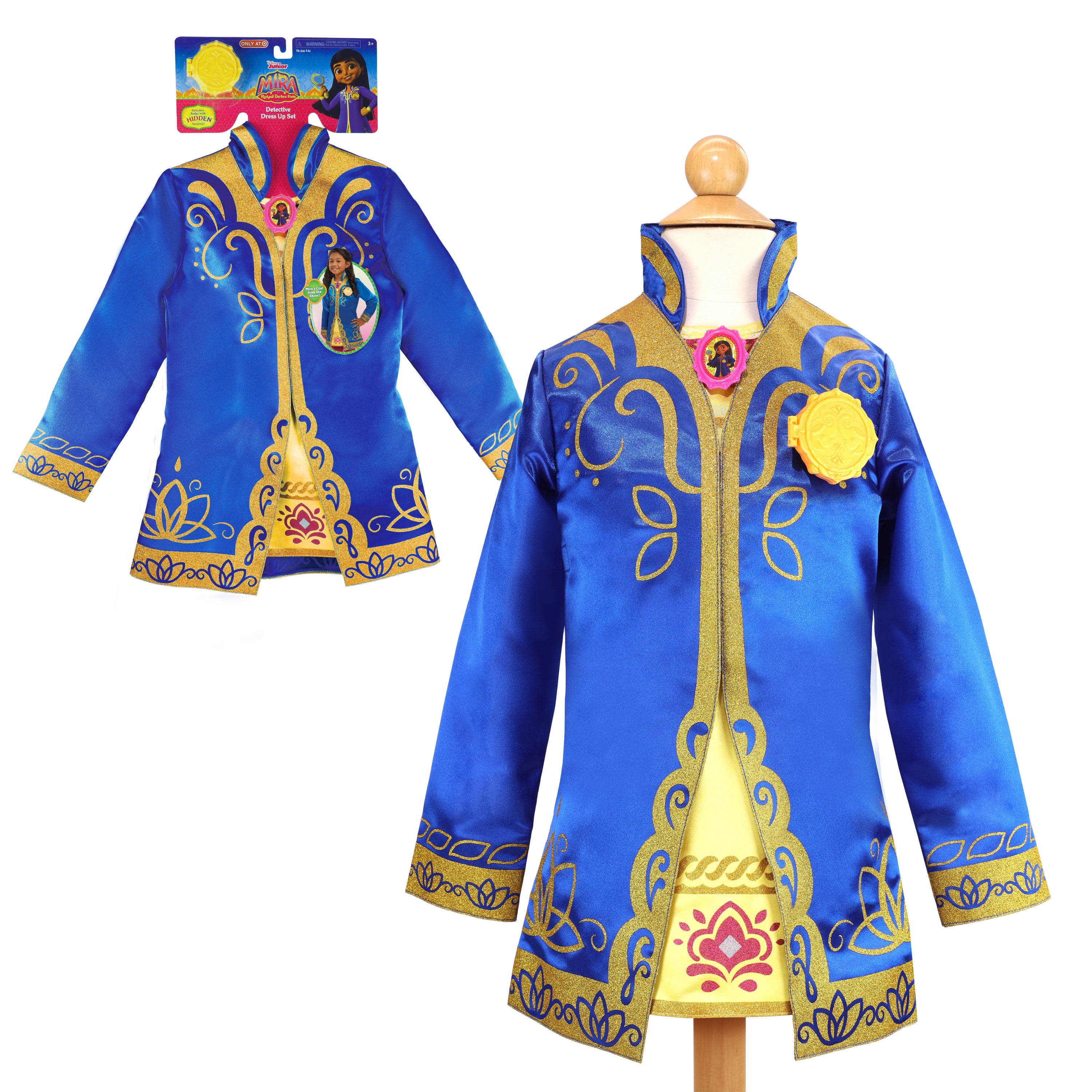 Disney Junior Mira, Royal Detective Mira Detective Dress Up Set, Size 4-6X, Kids Pretend Play Costume, By Just Play