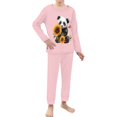 thumbnail image 2 of DISNIMO Pink Panda Sunflower Pajama Set for Girls 9-10 Pajamas for Kids 2 Piece Pajamas Boys Pj Sets for Kids Long Sleeve and Pants Lounge Set Kids Lounge Set Kids Sleepwear with Pockets, 2 of 7